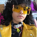 Fashion Oversized Square Rimless Sunglasses