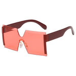 Fashion Oversized Square Rimless Sunglasses