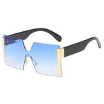 Fashion Oversized Square Rimless Sunglasses