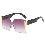 Fashion Oversized Square Rimless Sunglasses