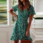 Dresses Summer 2020 Sexy V Neck Floral Print