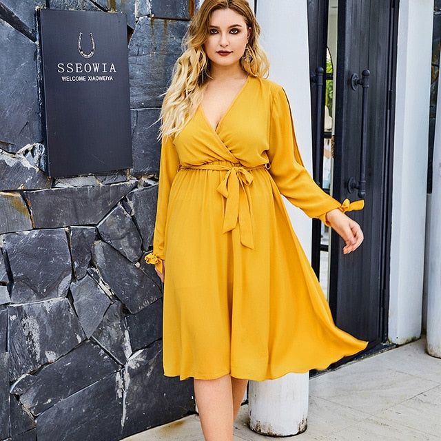 New 2020 summer plus size midi dress for women