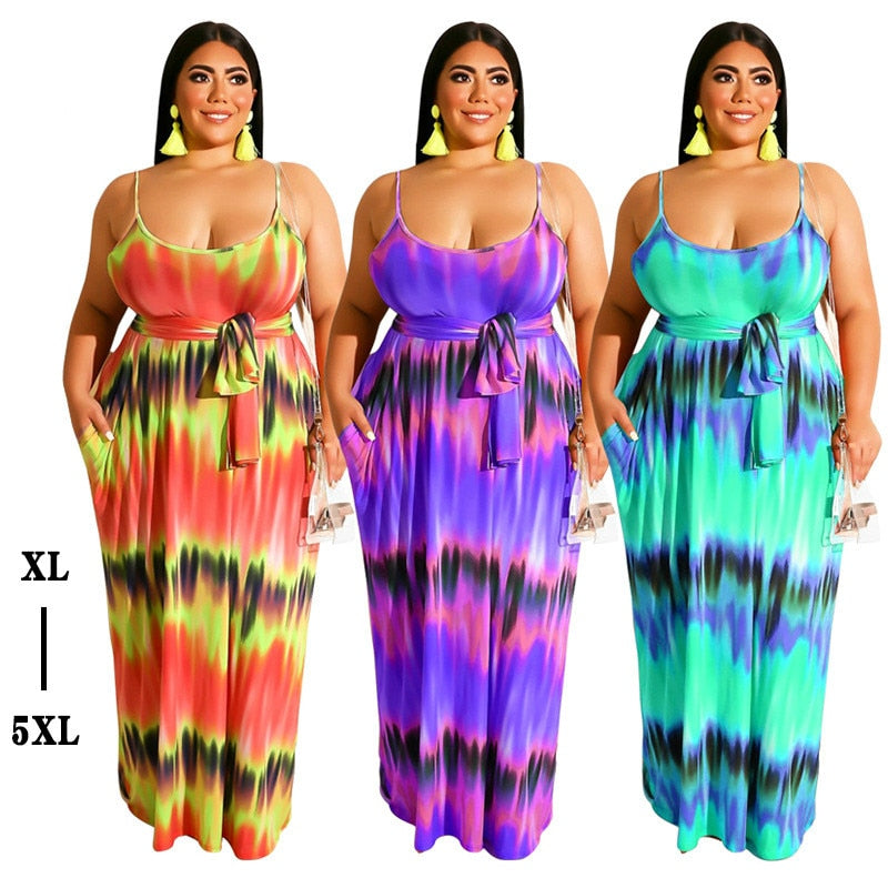 Tie Dye Dress Plus Size 3XL 4XL 5XL XXXXL XXXXXL