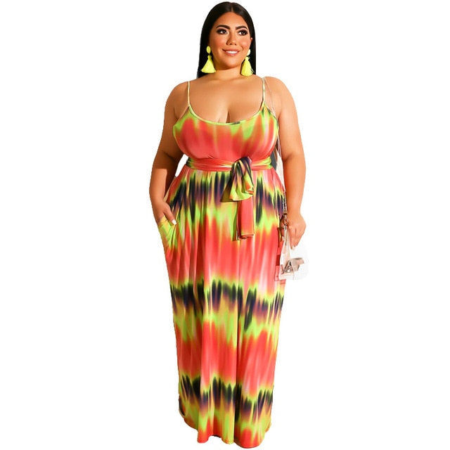 Tie Dye Dress Plus Size 3XL 4XL 5XL XXXXL XXXXXL