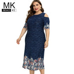 2020 Summer womens Plus Size Print Flower dresses