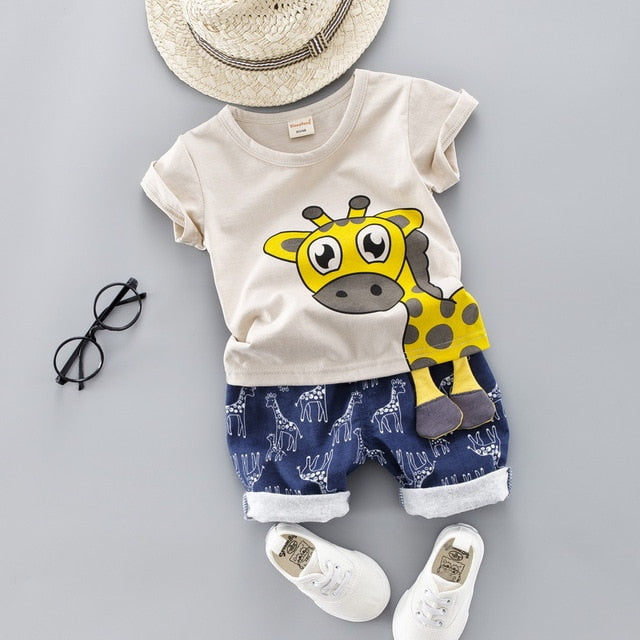 Infant Sports Suit for Boy T-Shirt + Shorts 2 pcs/set