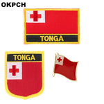 Tonga flag patch badge 3pcs a Set Patches for Clothing DIY Decoration