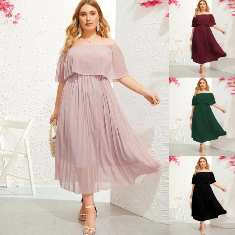 Party dresses women Plus Size Short Sleeve woman