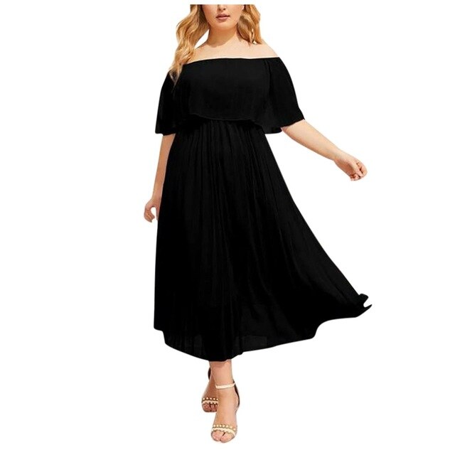 Party dresses women Plus Size Short Sleeve woman