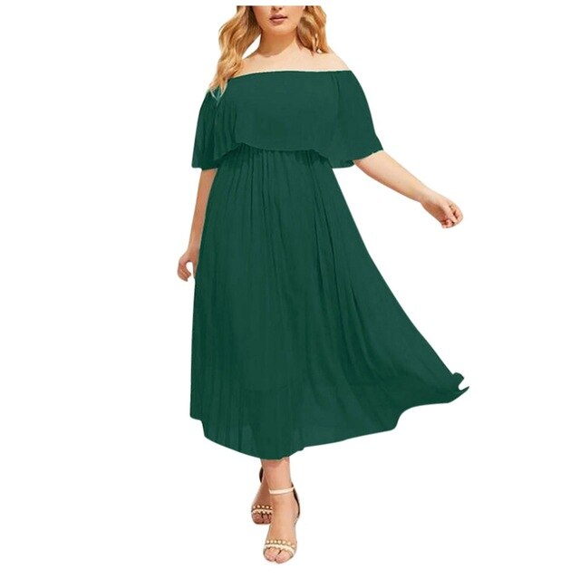 Party dresses women Plus Size Short Sleeve woman