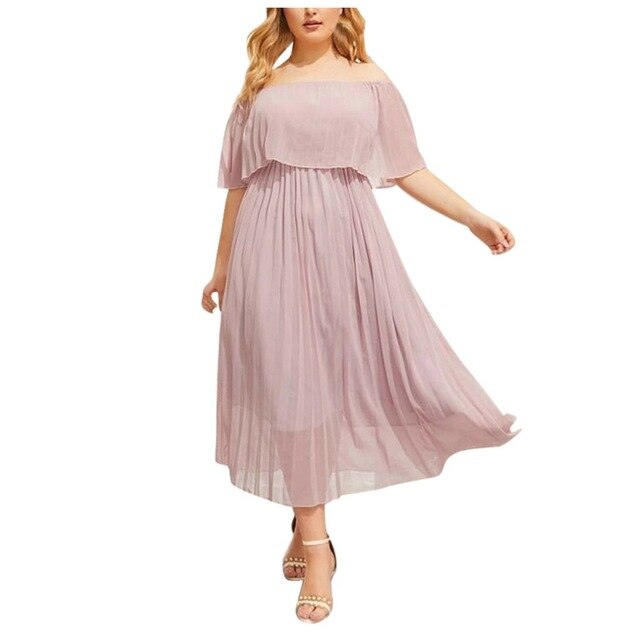 Party dresses women Plus Size Short Sleeve woman