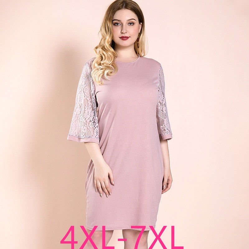 Summer autumn plus size dress for women