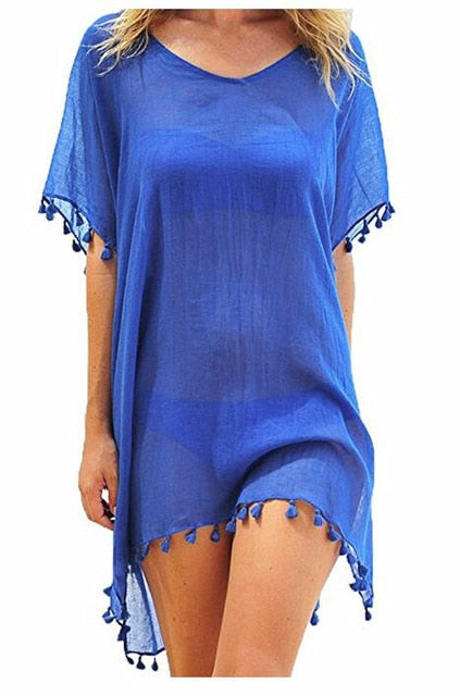 New Chiffon Tassels Beach Wear Women Swimsuit