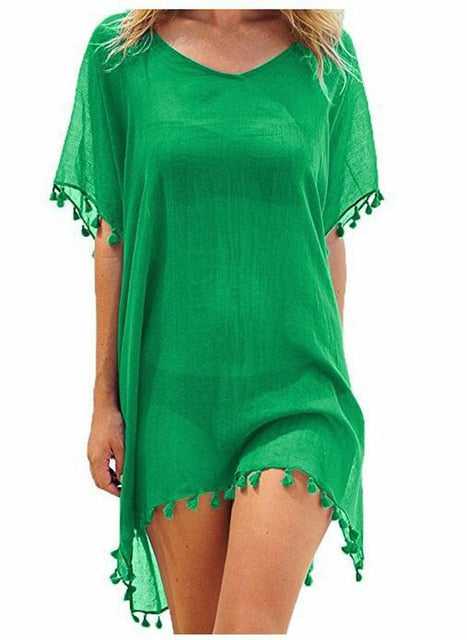 New Chiffon Tassels Beach Wear Women Swimsuit