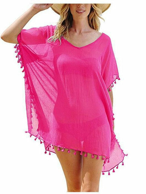 New Chiffon Tassels Beach Wear Women Swimsuit