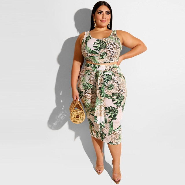 2020 Summer Sexy Two Piece Set Print