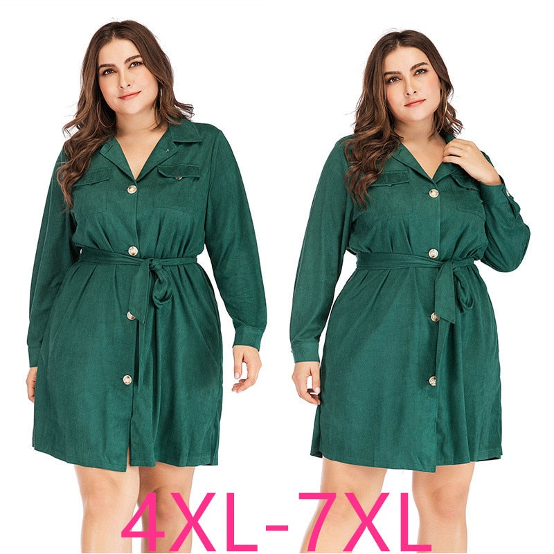 2019 fashion autumn winter plus size dress for women