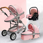 Luxurious Baby Stroller 3 in 1 Portable Travel Baby  Carriage