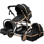 Luxurious Baby Stroller 3 in 1 Portable Travel Baby  Carriage