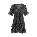 2020 Fashion Women Polka Dot Boho Ruffle Mini Dress