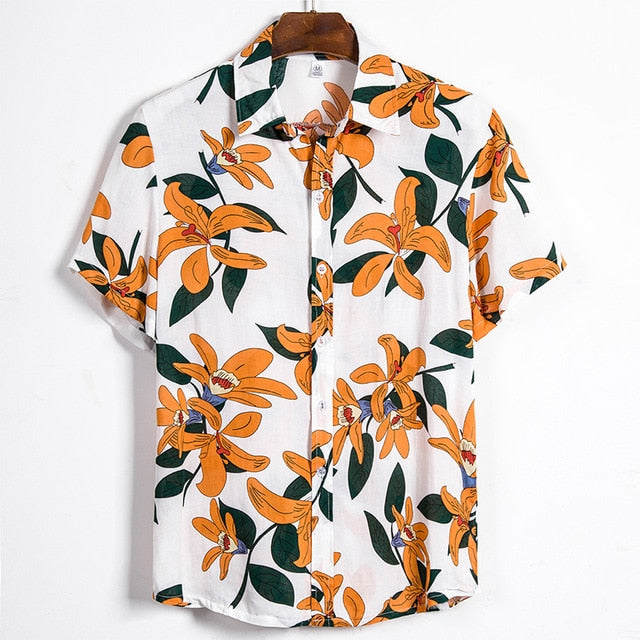 Hawaiian brand Men's short-sleeved casual shirt