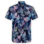 Summer Pure Cotton Mens Hawaiian Shirt Loose Printed