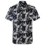 Summer Pure Cotton Mens Hawaiian Shirt Loose Printed