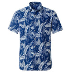 Summer Pure Cotton Mens Hawaiian Shirt Loose Printed