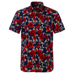 Summer Pure Cotton Mens Hawaiian Shirt Loose Printed