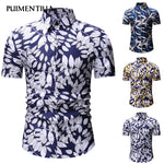 Hawaiian Fashion Casual Short Sleeved Floral Printed Shirt