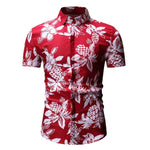 Hawaiian Fashion Casual Short Sleeved Floral Printed Shirt