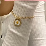 Hot Small Daisy Tulip Metal Pendant Necklace Rings