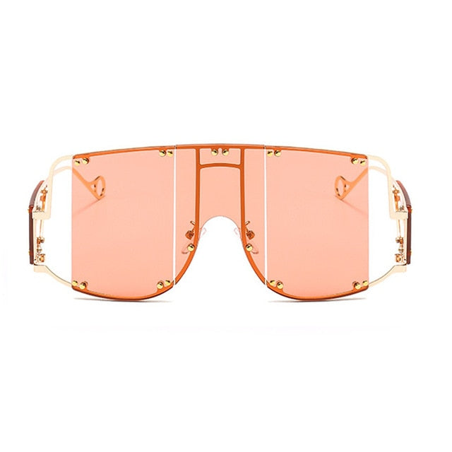 Fashion Square Sunglasses Women New Oversized Mirror