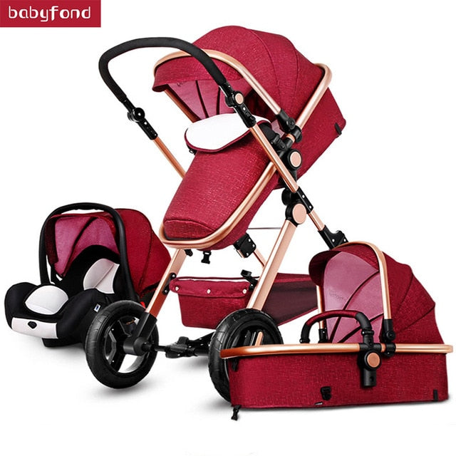 Newborn Baby Stroller 3 in 1 High