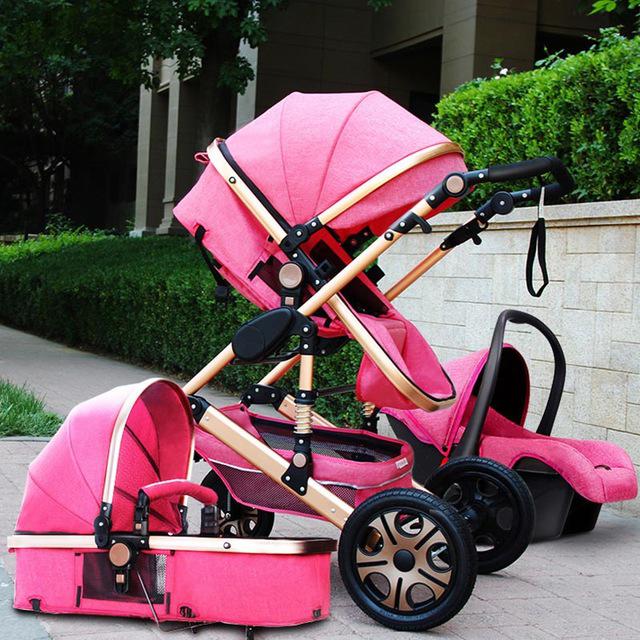 Newborn Baby Stroller 3 in 1 High