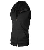 Men Hoodies Sleeveless Hooded Sweatshirts