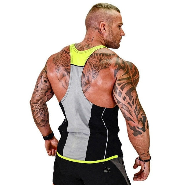 2020 Gym Men Bodybuilding Tank Top Muscle Stringer