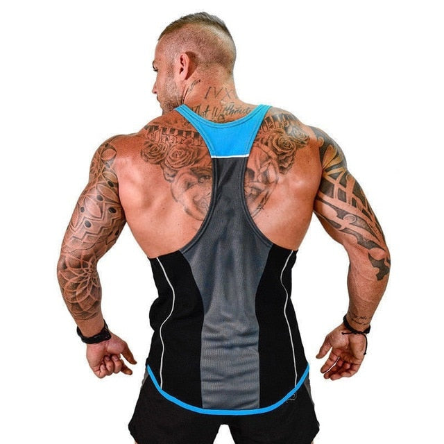 2020 Gym Men Bodybuilding Tank Top Muscle Stringer