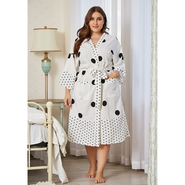 Plus size home wear long pajamas for women