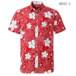 Red Hawaiian Shirts Men 2020 Summer New Floral Print