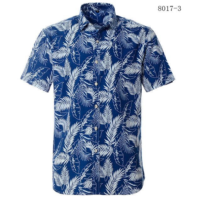 Red Hawaiian Shirts Men 2020 Summer New Floral Print