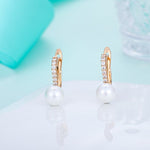 New Fashion Black/Red Pearl Earrings for Women Gold Silver