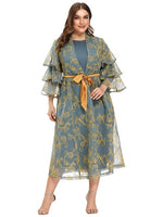 2020 Abaya Long Summer Womens Dresses Butterfly Sleeve