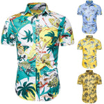 Men Fashion Print Shirts Casual Hawaiian style