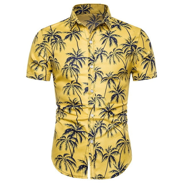 Men Fashion Print Shirts Casual Hawaiian style