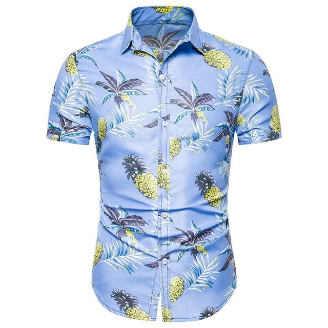 Men Fashion Print Shirts Casual Hawaiian style