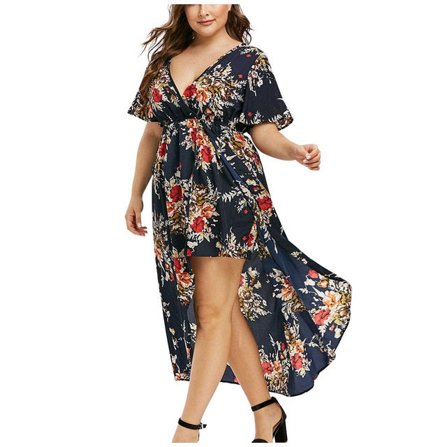 Women 2020 summer Bohe Print Long Party dresses