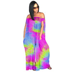 Tie Dye Galaxy Print Off Shoulder Beach Sexy Loose