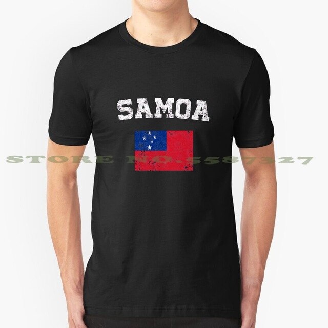 Samoan Flag Shirt - Vintage Samoa T - Shirt