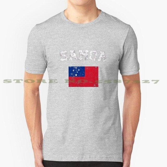 Samoan Flag Shirt - Vintage Samoa T - Shirt